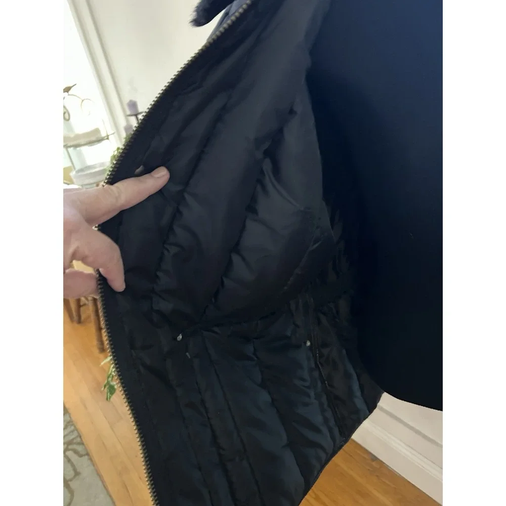 Vintage Samco Freezerwear Men's Jacket Sz 2X Large Navy Blue Faux Fur Made India
